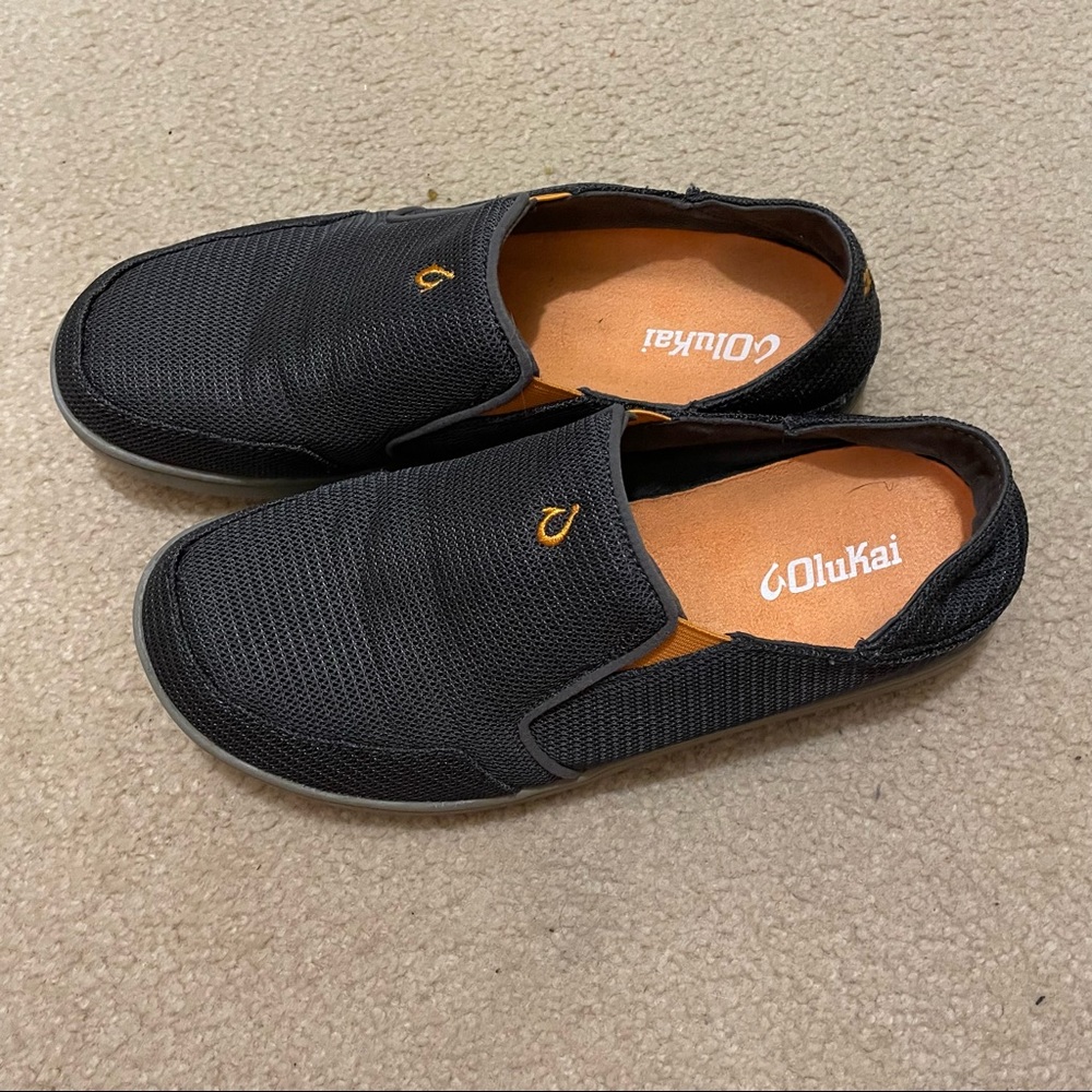 Olukai Nohea Gray Mesh Slip On Casual Loafers - Men's size 8